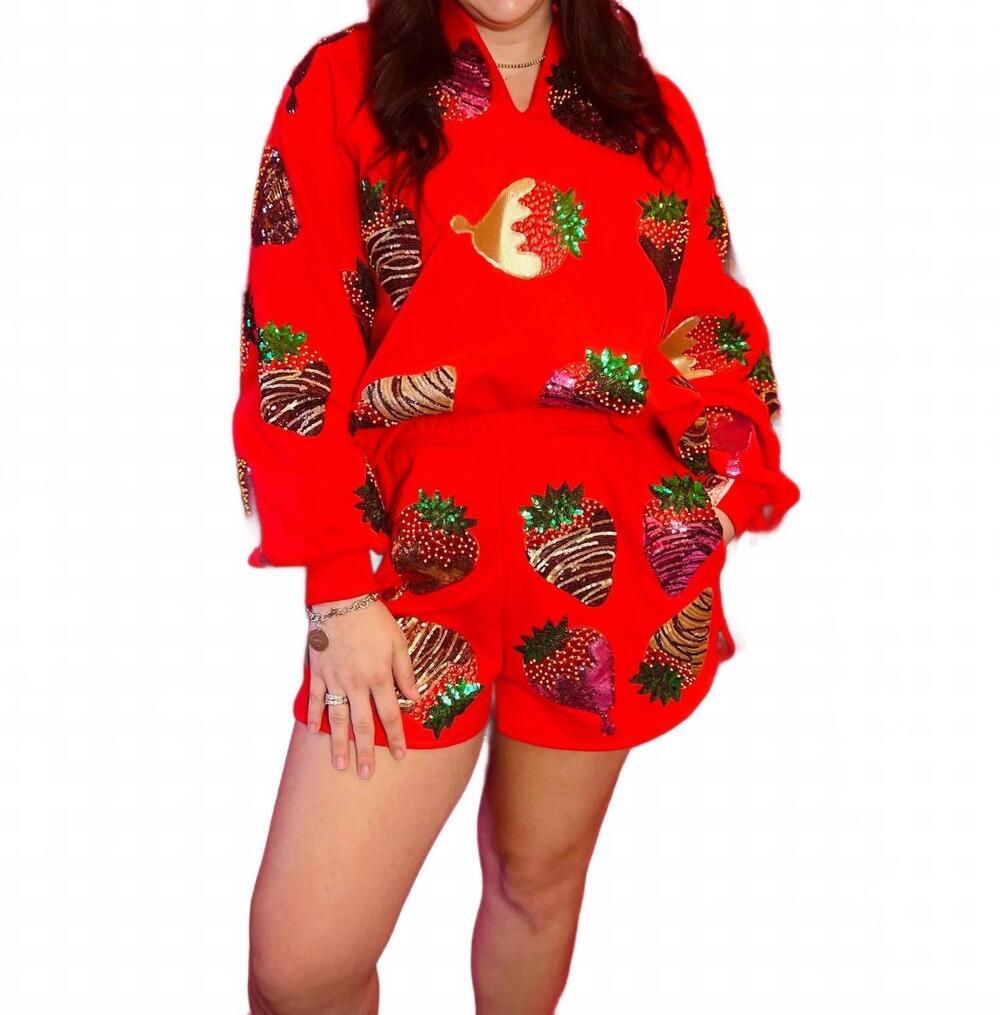 NEW QUEEN OF SPARKLES chocolate covered strawberries top in red - Picture 3 of 3